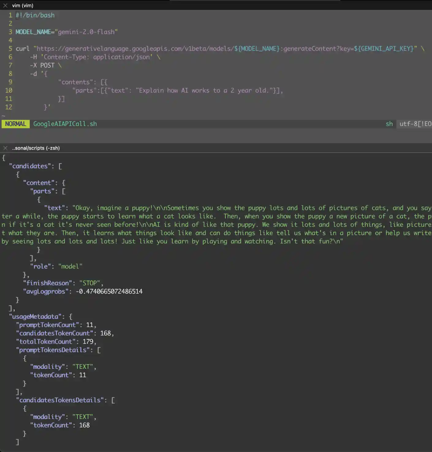 OpenAI API example